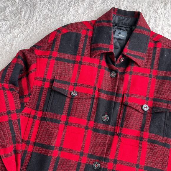 Vintage Lizwear buffalo plaid check mackinaw jacket coat insulated liz claiborne - Picture 6 of 17
